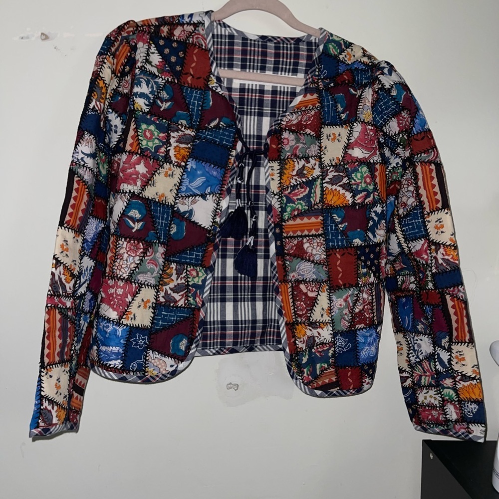 - Alix Of Bohemia Billie Broken Glass Quilt Reverseable  Jacket - Picture 9 of 17
